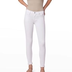 Hudson super skinny mid rise ankle white jean